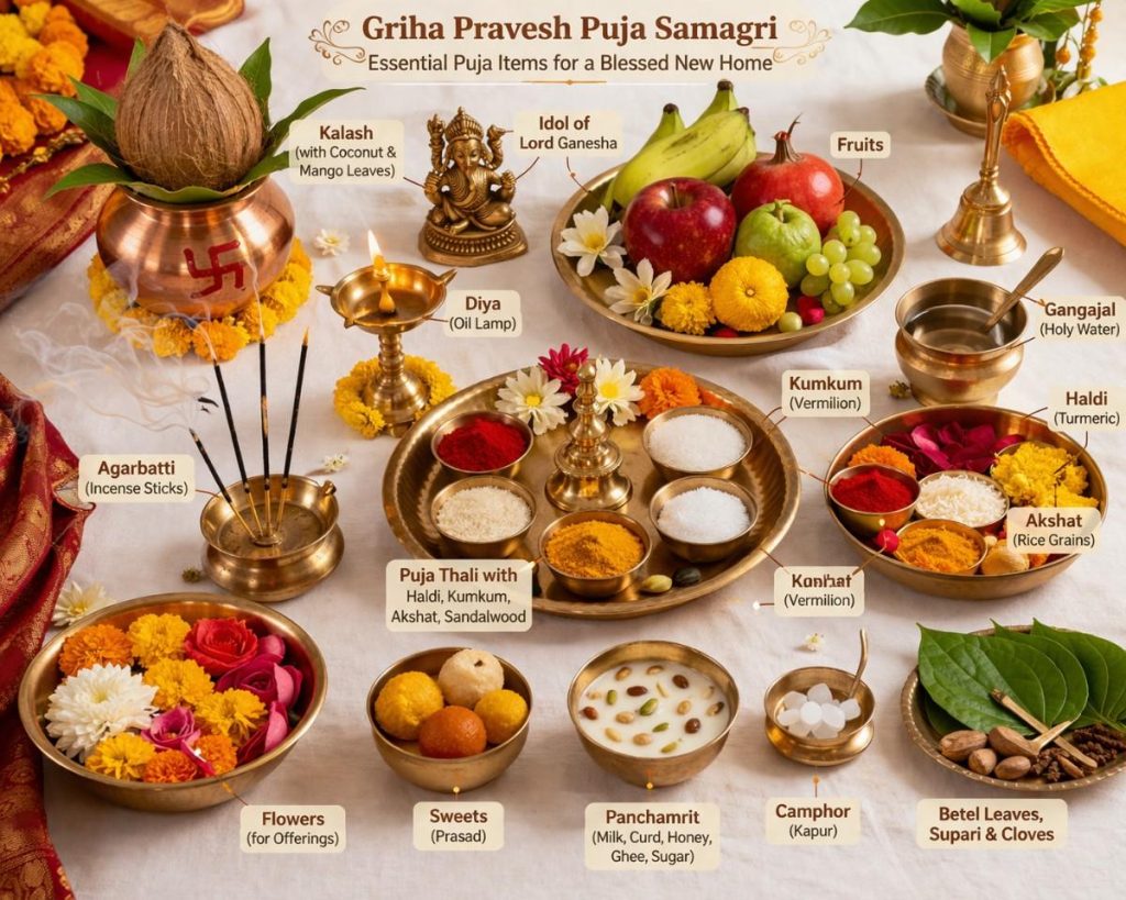Griha pravesh samagri list items